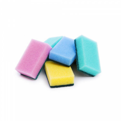 Color Eco-friendly High-density Scouring Pad Sponge Kitchen Cleaning Dishwashing Sponge